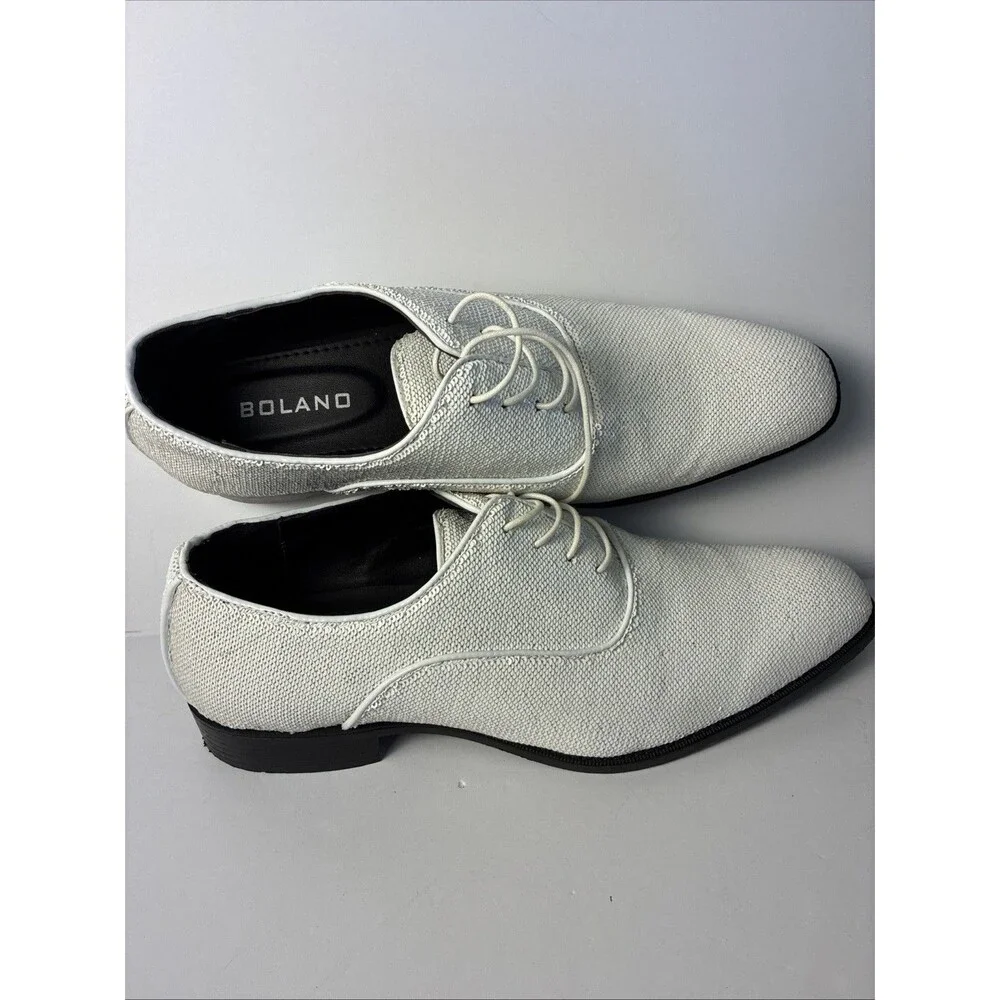 Bolano Men's Lace Up Dress Shoes Size 13 Sequin Fancy
